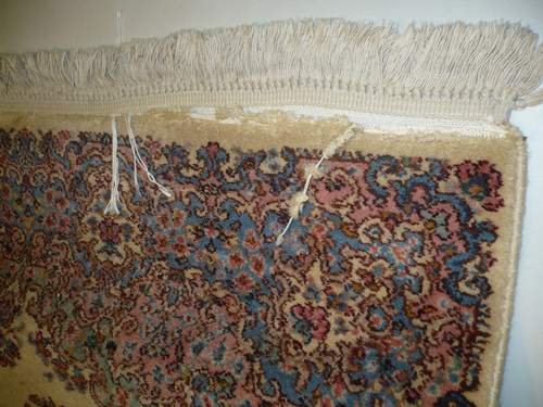 Oriental rug restoration example