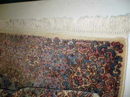 Hand rug restoration example